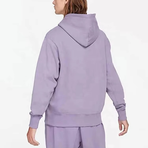 Lilac Hooded Tracksuit Set Full Length Sweatshirt And <b>Pants</b> With Side Pockets Breathable Casual Wear For Adults - Product Image 3
