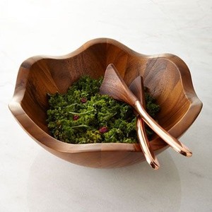 Decor Use <b>Wooden</b> Bowl Deep <b>Rustic</b> Design Handcrafted Serving Dish for Salad Fruit Kitchen <b>Dining</b> <b>Table</b> Eco Friendly Use Home - Product Image 1