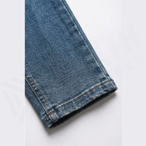 High Waist Slim Fit Stonewashed Denim <b>Jeans</b> <b>Men</b> Straight Leg Cotton Casual Autumn Style Pants - Product Image 6