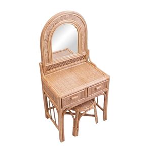 Kids Bed Room Furniture Rattan Kids Makeup <b>Vanity</b> Wholesale Price Durable Woven <b>Vanity</b> Set Cheap High Quality - Product Image 2