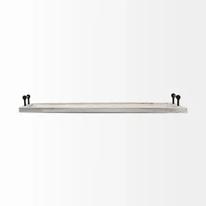 Plateau en bois fait main de qualité export, plateau de service en bois de luxe avec poignées métalliques, plateau en bois pour une décoration intérieure sécurisée au Royaume-Uni, plaqué. - Product Image 6