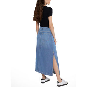 Jupes en jean pour femmes, mode tendance, modernes, décontractées, respirantes, teintes unies, 100% coton - Product Image 3