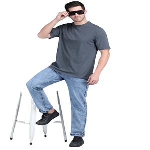 T-shirt à col rond pour hommes Street wear Vente en gros Poly coton de différentes méthodes d'impression et matériaux en stock à vendre - Product Image 1