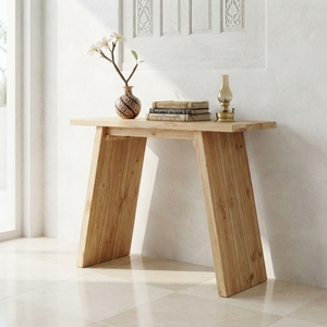 <b>Rustic</b> Solid Wood Console <b>Table</b> Narrow <b>Wooden</b> Entryway Hallway Side <b>Table</b> Natural Timber Living Room Accent Home Furniture - Product Image 4