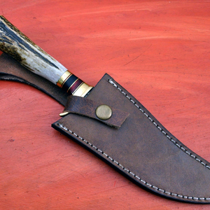 Couteau de Bushcraft d'extérieur en acier inoxydable à lame fixe, couteau de survie pour la chasse avec lame durable et manche antidérapant pour le camping et la randonnée - Product Image 6