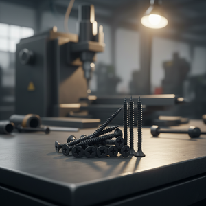 สกรูยึดผนังยิปซัม PDC รุ่น 9 ขนาด 9 นิ้ว ระดับ 8.8 เหล็กกล้าคาร์บอน/สแตนเลส (304/316/410) สีดำ/สีเทา เคลือบฟอสเฟต ปลายเจาะ - Product Image 1