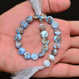 Cuentas lisas de turquesa AAA+ de 10 mm, turquesa lavanda natural rara de Kazajstán, piedra preciosa, cuentas sueltas elegantes para joyería - Product Image 5