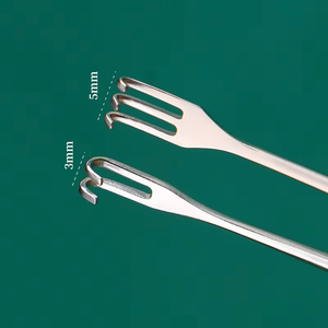 1 Pieza Gancho de Extracción Oftálmico Micro, Gancho de Párpado de Dos y Tres Dientes, Instrumento Quirúrgico Oftálmico Médico - Product Image 6