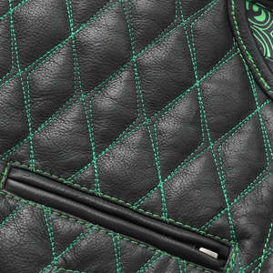 Gilet en cuir pour moto Tactical Emerald pour homme - Product Image 5