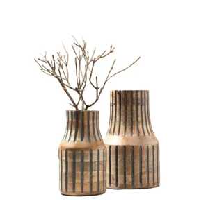 Ensemble de vases en bois clair minimaliste, faits à la main, fins et hauts, en bois massif, pour fleurs, centre de table nordique, décoration intérieure - Product Image 3