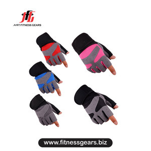 Guantes de Gimnasio de Medio Dedo con Correa Ajustable para la Muñeca, para Levantamiento de Pesas, Unisex, Azul Gris, Material PU - Product Image 3