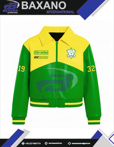 Chaqueta de Carreras Chi Eta Phi Sorority con Cierre de Cremallera, Chaqueta de Carreras Personalizada con Patrón de Llamas de Algodón de Alta Calidad - Product Image 6