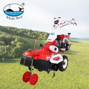 Hand soil cultivator mechanical rotary tiller machine