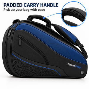 Bolsa de Transporte para Raqueta de Squash Azul Marino Personalizada con Compartimento Frontal con Cierre y Asas de Transporte Prácticas para Entrenamiento y Viajes - Product Image 6
