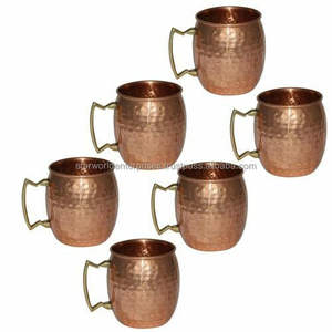 แก้วทองแดงทำจากทองแดงบริสุทธิ์สำหรับดื่มกาแฟและชาราคาขายส่งจากผู้เชี่ยวชาญอินเดีย - Product Image 2