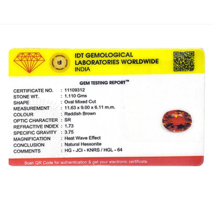 Hessonita Natural Premium Gomed de 5.55 Quilates, Gema Suelta en Bruto de 15mm para Joyería Fina - Product Image 4