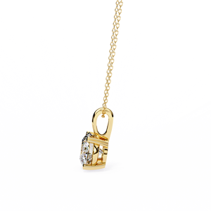 Minimalist 14K <b>Solid</b> <b>Gold</b> IGI Certified 1 CT Round Cut Prong Set Lab Diamond Solitaire <b>Pendant</b> Necklace for Women Party Gift - Product Image 4