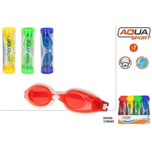 Occhialini da Nuoto per Bambini Aqua Sport Taglia S Regolabili Antiappannamento Anti UV con Lenti in PC - Product Image 1