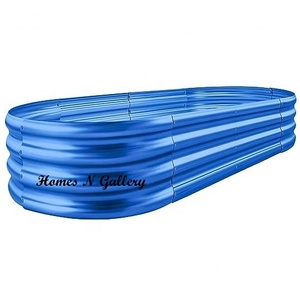 High Quality New Metal Galvanized Garden oval shape <b>Raised</b> bed kit <b>planter</b> box for fruits & plant guard bed kit from India - Product Image 4