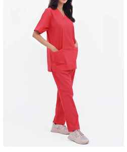 Tenue Médicale / Ensemble Blouse et Pantalon d'Infirmière / Uniforme Hospitalier Respirant et à Séchage Rapide pour Médecins, Tailles Fortes, avec Service OEM - Product Image 4