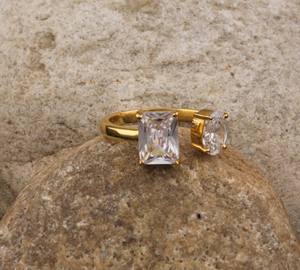 Women's Gold Plated Sterling Silver Simple Stackable <b>Thin</b> Band Minimalist Wedding <b>Ring</b> Tarnish Resistant Jewelry - Product Image 4