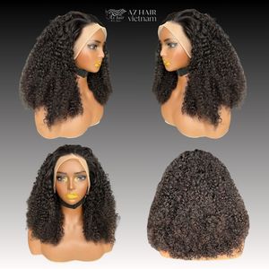 Peluca rizada birmana al por mayor, 180% 200% 250% densidad encaje birmano rizado pelucas de cabello humano personalizar HD encaje Frontal pelucas - Product Image 5