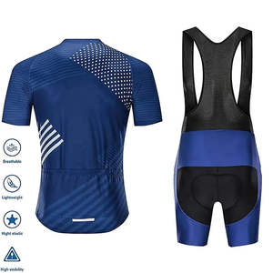 Vêtements de cyclisme sur mesure en grande taille, impression par sublimation légère, ensemble de maillot de cyclisme respirant, uniformes 100% polyester - Product Image 3