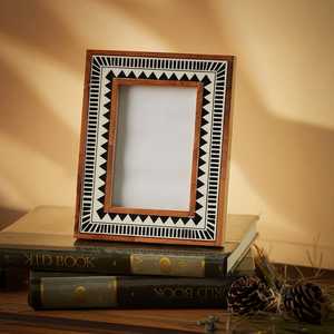 Cadre photo personnalisé luxueux, de la meilleure qualité, en bois artisanal avec incrustation d'os, métal et résine pour la décoration de la maison - Product Image 6