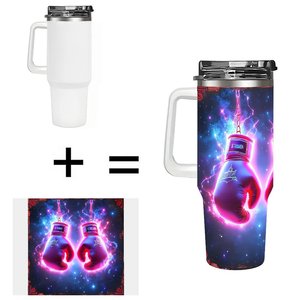 Vaso de acero inoxidable de 40 oz con asa, personalizado con la marca, para club de jardinería o vivero de plantas - Product Image 1