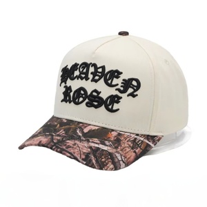 Casquette Snapback Personnalisée OEM Broderie 3D Style Old English Visière Camouflage Bandeau Anti-Transpiration Streetwear Casquette de Baseball Vente en Gros Fournisseur B2B Unisexe - Product Image 1