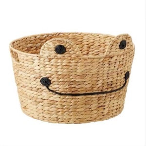 Cesta de Almacenamiento de Ratán con Asa, Forma Redonda, para Sala de Estar, Organizador Multiusos, Cesta Tejida a Mano - Product Image 4