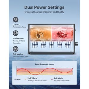 Pulitore a Ultrasuoni Professionale da 30L in Acciaio Inossidabile con Controllo a Manopola e Cestello per la Pulizia, Pulitore a Ultrasuoni Domestico - Product Image 5