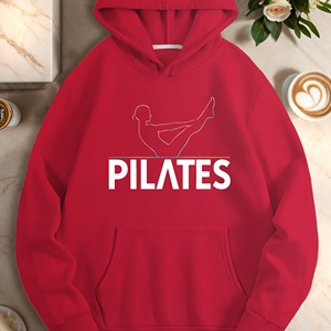 Sudaderas casuales minimalistas con ilustración de Pilates para mujer - Product Image 3