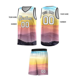 Conjunto Deportivo Cómodo con Estampado por Sublimación, Uniforme de Baloncesto Sublimado, Jersey y Pantalones Cortos de Poliéster 00 - Product Image 3