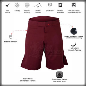 Pantalones Cortos de MMA con Tecnología de Tejido Avanzada, Spandex/Poliéster, Malla Transpirable, Ligeros, de Secado Rápido, Fusión sin Costuras, Logotipo Personalizado - Product Image 5