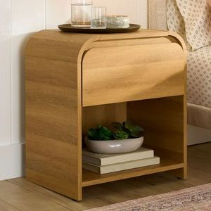 Modern Teak Wood Bedside <b>Table</b> Nightstand with Drawer <b>Storage</b> Small <b>Side</b> <b>Table</b> Bedroom Furniture Indonesia Supplier - Product Image 1