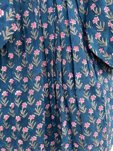 Women's Pink Blue Floral Mini <b>Dress</b> Button Front Pure Cotton Summer Wear Beach Holiday Ladies Outfit Women <b>Dress</b> Manufacturer - Product Image 4