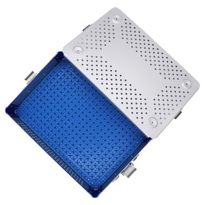 Aluminum Sterilization <b>Box</b> with Silicone Mat & <b>Locking</b> Lid for Surgical Instruments 300mm*200mm*90mm By Mahfooz Instruments - Product Image 4