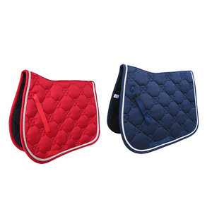 Tapis de selle tout usage respirant en coton rouge marine matelassé avec rembourrage en polyester et doublure en polaire pour l'équitation - Product Image 2