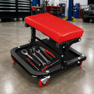 <b>Folding</b> C-Frame Garage Creeper <b>Stool</b> Rolling <b>Stool</b> with Tool Tray 2" Swivel Casters for Garage Automotive Detailing GAPSTL003 - Product Image 1