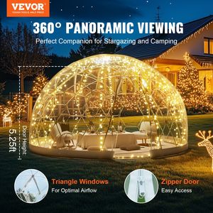 Tenda a Cupola da Giardino Migliorata da 9,5 Piedi, Trasparente in PVC Impermeabile con Finestra per Avventure all'Aperto - Product Image 2