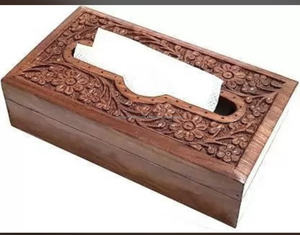 Caja de pañuelos de madera natural, servilletero cuadrado de madera, hogar, restaurante, hotel, logotipo personalizado - Product Image 3