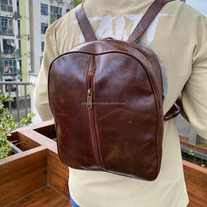 Sac à dos personnalisé en cuir véritable pleine fleur pour unisexe Vintage personnalisé en cuir de vachette sac à dos pour ordinateur portable de haute qualité - Product Image 3