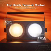Lampu Blinder Par LED COB U`King 200W 2 Mata Putih Dingin+Putih Hangat untuk Panggung, DJ, Disko, Pesta, Pernikahan