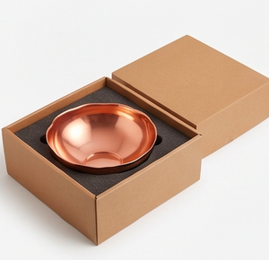 Bol à fruits secs en cuivre poli, design moderne, idéal pour la vaisselle, les mariages, les hôtels et le service de nourriture. - Product Image 6