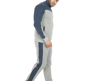 Ensemble de survêtement pour homme à capuche, en laine/polyester épais et respirant, avec sweat-shirt zippé et pantalon de jogging, coupe décontractée, pour l'automne - Product Image 5