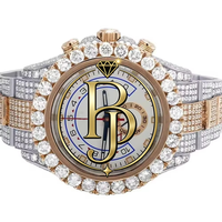 Briva Luxus Herrenuhr mit Diamanten besetzt, quadratisches Glas, Regatta Chronograph, Quarzwerk, weißes großes Kristallglas, Edelstahl