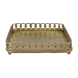 Bandeja de Servicio de Metal de Lujo al por Mayor con Diseño de Tallado, Forma y Tamaño Personalizables a Precio Competitivo - Product Image 2