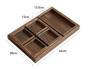 Wooden Country Style Multifunction Tray & Plate for Living Room Use-Tea Dim Sum Fruit Afternoon Snacks & Delicacies - Product Image 6