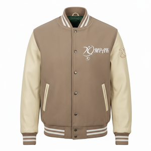 Blousons universitaires d'hiver pour lycéens, à capuche, chauffants, en polaire écologique, avec broderies et écussons sur le devant, de qualité professionnelle - Product Image 1